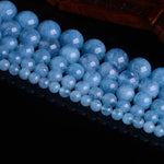 Natural Aquamarine Loose Beads For DIY Jewelry Making 6mm-12mm about 15" Strand
