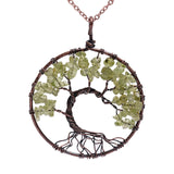 Tree Of Life Pendant Necklace. Choice of Natural Gemstones.