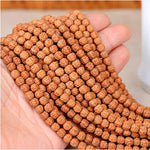 Natural Bodhi Beads Buddha Prayer 108 Loose Beads Set for Mala, Religion Charm, Spacer, Yoga Bead Bracelet, Necklace