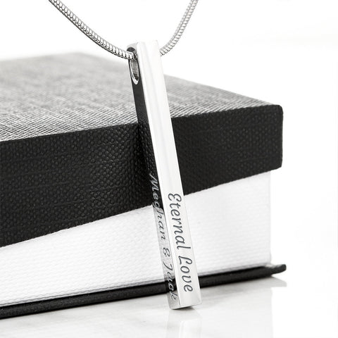 Vertical Bar Necklace Personalized